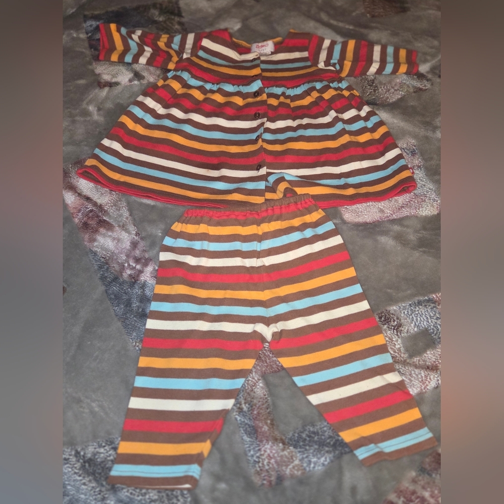 Zutano Colorful Striped Kids Matching Set